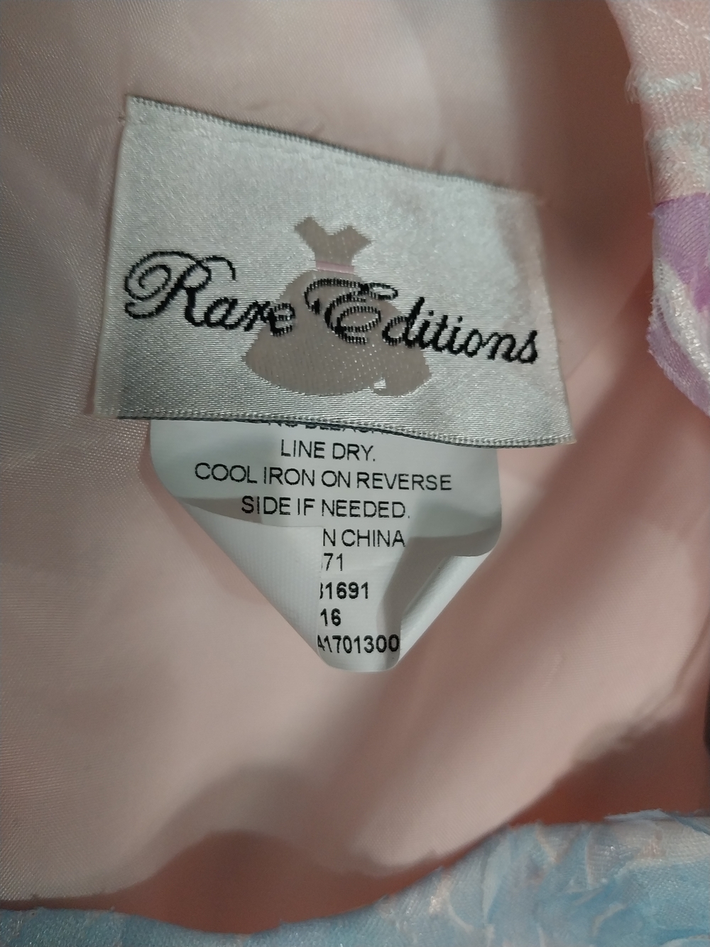 Rare Editions Pink Lavender Blue Textured Dress with Jewel Belt - Picture 13 of 14